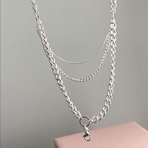 Origami Owl - long silver chain with clasp